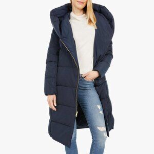 Cole Hann Asymmetrical Navy Long Puffer Size s